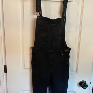 Black Denim Overalls